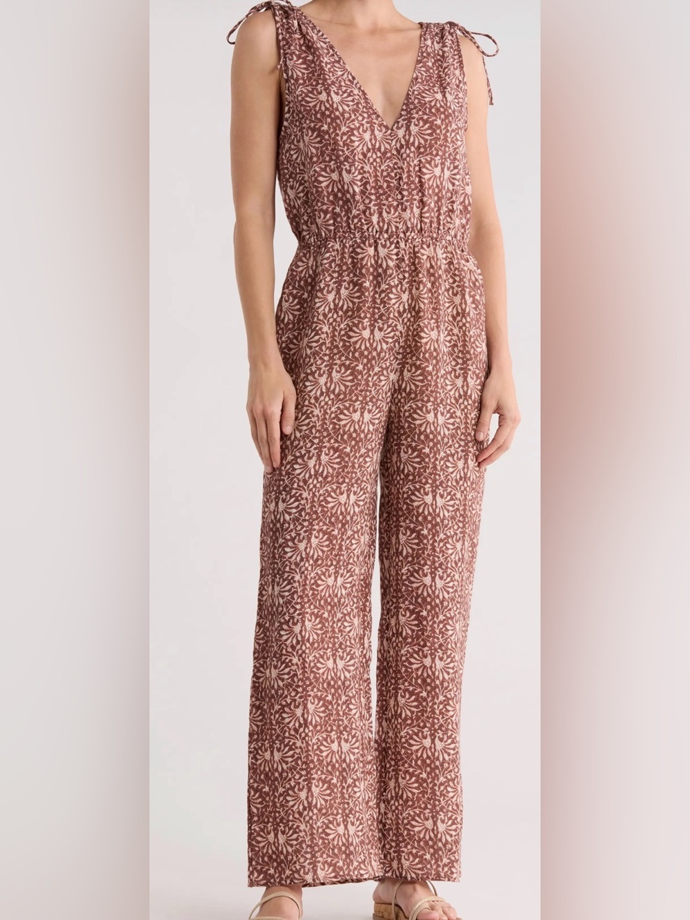 Jules Shoulder Tie Jumpsuit NWT in Sausalito Sunset